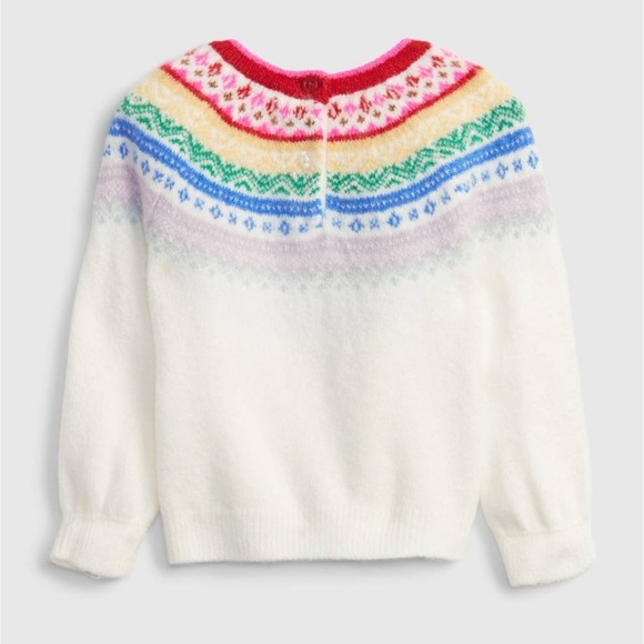 Gap Baby Rainbow Fair Isle Sweater, 6-12M - Picture 2 of 8